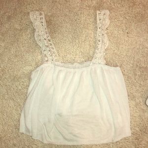 Cute white crop top with detailed straps